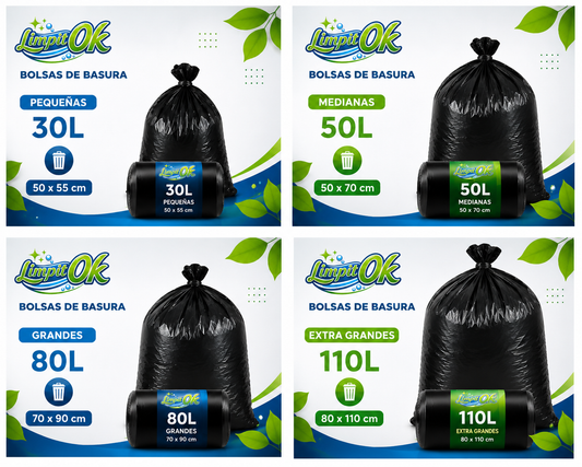 Bolsas de Basura 50x70 cm – Rollo 10 Unidades